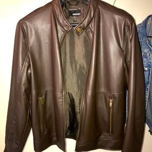 Size: medium. Brand: Murano. Brown Leather Jacket